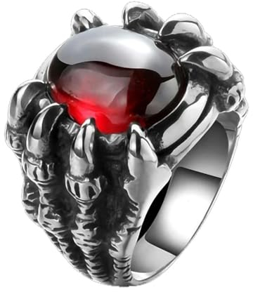 GleaMora Personalisierter Vintage Trendy Dragon Claw Punk Hip Hop Ring Valentinstag Freizeit Urlaub Unisex Geburtstag Geschenk Schmuck