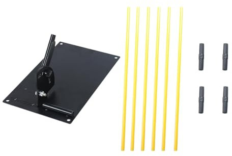 Baoblaze Golf Alignment Stick Holder Set,Practice Plate,Black Golf Training Aid,Golf Tool for Training, Golfer, Men, Indoor, Swing (Black)