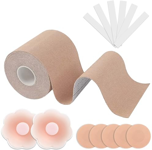 Boob Tape Klebe BH Push Up Silicone Unsichtbarer BH, Wiederverwendbare Klebe BH Sticky Bra Push Up BH Brust Klebepads Rückenfrei Trägerloser BH Brautkleid Abendkleid Brautkleid Badeanzug Rückenfreie