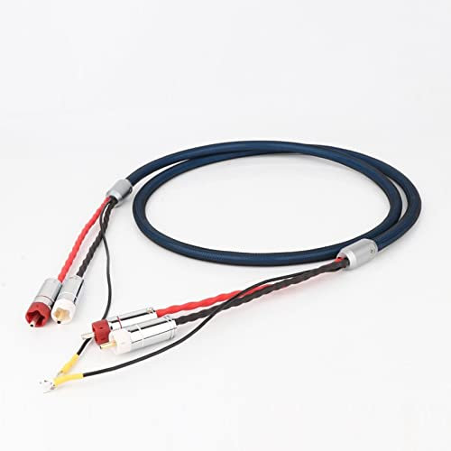 ALNHY Cavo audio con spina di terra a U con forcella placcata in argento OFC(4 Meters)