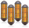 Shinmax Vintage Solarlampen für Außen mit Flackernde Flammeneffekt Wandleuchte Außen Retro Solar Flammenlicht 2 Lichtmodi Auto Ein/Aus Wasserdicht Solarleuchten für Garten Balkon Terrasse (4 Stücke)