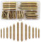 WeqeYent 84 Pcs M4 M5 M6 Double Sided Screws,Galvanized Dowel Screw Self-Tapping Double Ended Screw Woodworking Furniture Connector(25/30/40/50/60mm)