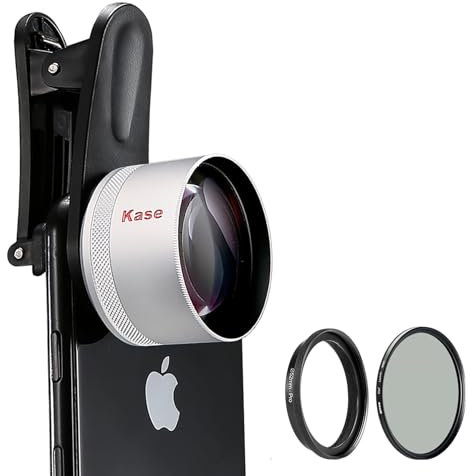 Kase HD Master Makro-Objektiv Pro für iPhone, professionelles Makro-Objektiv-Set mit Filteradapter + 52 mm CPL-Polarisationsfilter für iPhone 16, 15, 14, 13, 12, 11, 8, Samsung, Android