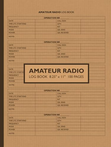 Amateur Radio Log Book: Daily Station Logbook for HAM Radio Operators | Hardcover Craft Cover