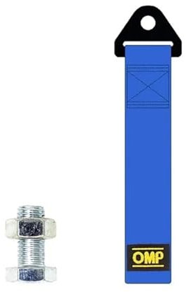 StickersLab - Cinghia in tessuto Ganci Traino Paraurti Anteriore e Posteriore Racing (Blu)