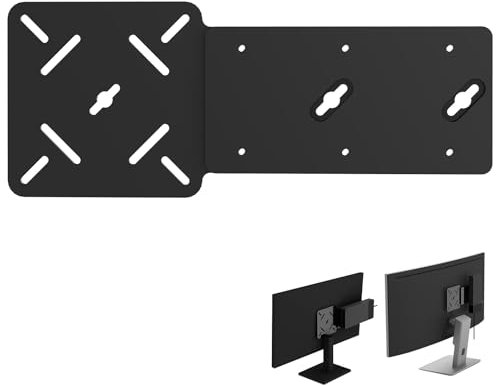 CaSZLUTION Docking Station Mount Plate for Dell WD22TB4 / WD19S / W19TBS / WD19DCS, Behind Monitor VESA Mounting, Wall and Under Desk Mount Acrylic Dock Holder