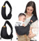 Shyllin Baby Tragetuch, Tragetuch Atmungsaktiv, Verstellbare Koala Tragetuch, Babytrage - Ergonomisch, Multifunktionale Babytrage, Leicht Verstellbare Hüfttrage - Dunkelgraur (Cloth cushions)