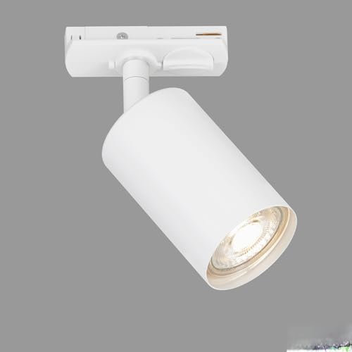 BRILONER - Schienensystem Rail Spotlight, schwenkbar, drehbar, kombinierbar, Zubehör, Tracklight, Spot, GU10, Deckenspot, Strahler, Deckenlampe, Deckenleuchte, 138x38x55 mm (LxBxD), Weiß