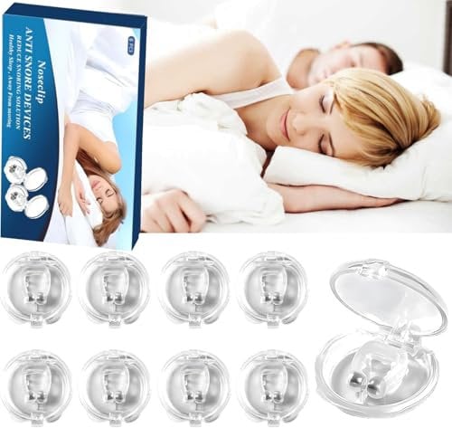 Schnarchstopper,8 PCS Anti Schnarch Nasenspreizer,Wiederverwendbares Schnarchgerät, Nasenklammer Schnarchen Gegen Schnarchen Anti Schnarch NasenClip Schnarchstopper zum besser Schlafen & Atmen