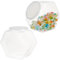 2 piezas Grandes jarras dulces de plástico con tapas de 3800 ml de contenedores de almacenamiento hexagonal transparentes para bocadillos, galletas, golosinas para perros, manualidades, cápsulas