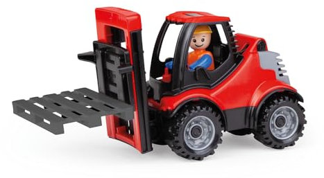 Lena® Truckies Montacargas 22 cm – Juguete con Palet, Figura, Eje de Acero, Cabina móvil, Desde 2 años, para Interior y Exterior, Certificado TÜV, Hecho en Europa