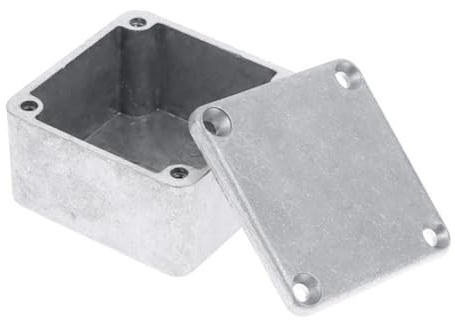 Paaruter 1590LB Guitar Effect Pedal Enclosure Diecast Metal Aluminum Stomp Box 1.99 X 1.99 X 1.22 Inch 50.5mm X 50.5mm X 31mm