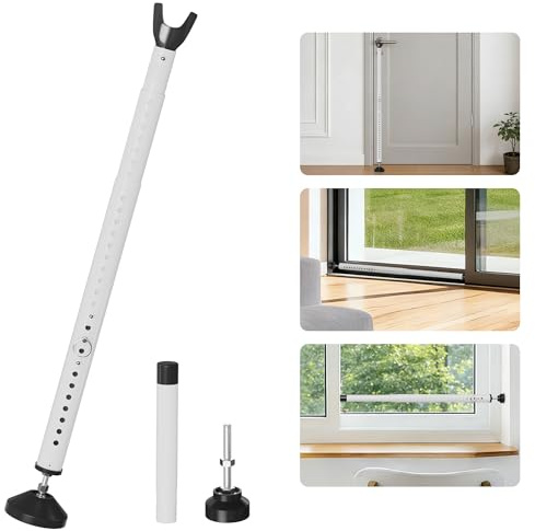 Sliding Door Security Bar (White - 1 Pack)