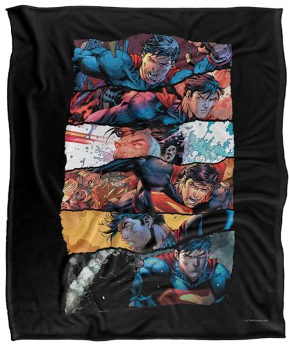 Superman Torn Collage Silky Touch Super Soft Throw Blanket 152 X 127 Cm