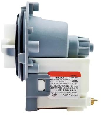 Compatibile con Samsung, gruppo pompa di scarico dell'acqua for lavatrice DC31-00180A 220-240 V, motore di scarico, parti della lavatrice