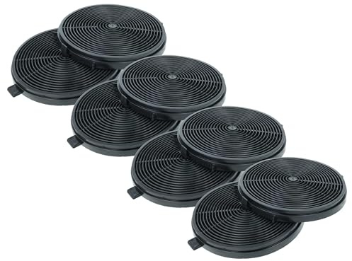 vhbw 8x Aktivkohlefilter kompatibel mit PKM S13-60 BBPY, S26-60KH-B, 9999-2H, S26-60ABPH Dunstabzugshaube - 11,8 cm