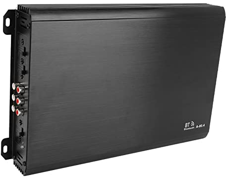 Halearo Amplificatore per Auto Ad Alta Efficienza 4 Classe AB Booster Audio Stereo per Audio per Auto Metallo 1 unità
