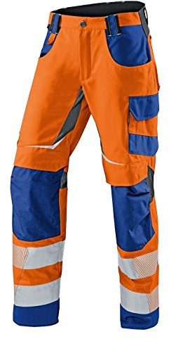 Kübler 24078343-3746-54 Sommerhose Reflectiq PSA 2, Warnorange/Kornblau, Größe 54