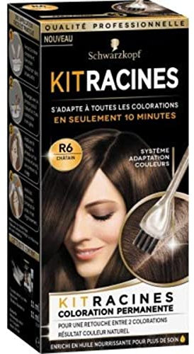 Schwarzkopf Kit racines R6 Chatain - La boîte