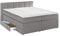 Furniture for Friends Doluna Boxspringbett Valina 180x200cm Hellgrau H3 Kopfteilhöhe 90 cm ideal für Dachschrägen + Bettkasten für Stauraum, 7-Zonen Taschenfederkern-Matratze inkl. Visko-Topper