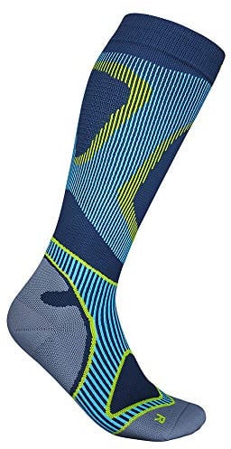 BAUERFEIND Laufsocken Run Performance Compression Socks, 1 Paar Sportsocken (41-43 / XL, Blau)