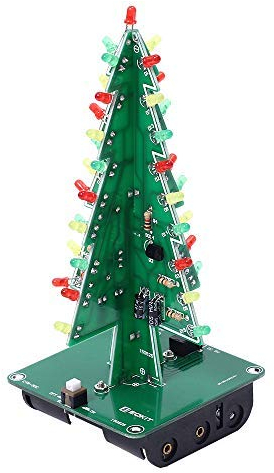 Weihnachtsbaum Electronic Kit,3D Baum LED DIY Kit 3 Farben Flash Circuit Teile Elektronische Fun Suite Geschenk Weihnachtsbäume LED Kit
