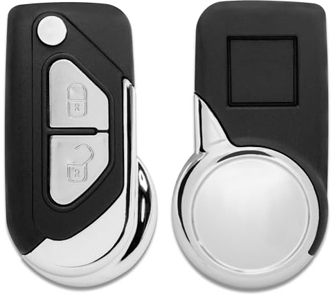 Lage Guscio per Chiave compatibile con Citroen DS3, DS4, C3, C4, C5 - Telecomando Cover Protettiva, Scocca Coprichiave di Ricambio, a 2 Tasti Pulsanti Nero - con Lama