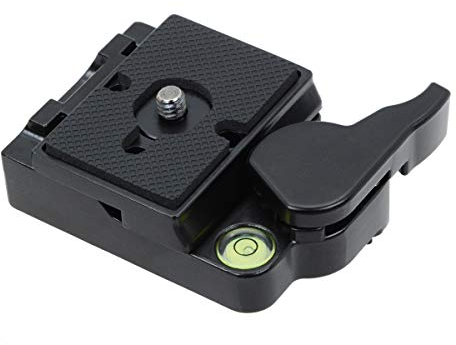 SIOTI 323 RC2-Schnellwechselplattenadapter, Schnellanschlussadapter mit Schnellwechselplatte für Manfrotto-Einbeinstativ, Manfrotto-Stativ oder andere Kugelköpfe und Stative