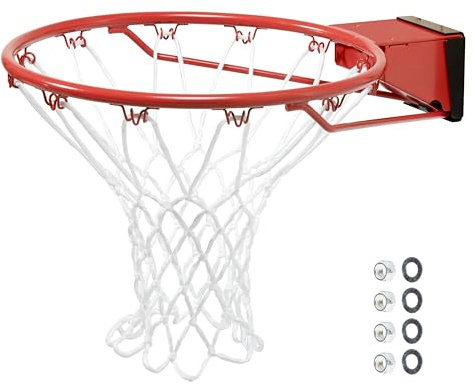 Silverback Standard Breakaway Rim with Nylon Net Compatible with Silverback and Goaliath Portable Basketball Hoops