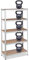 relaxdays Scaffale in Metallo, capacità 1325 kg, 180x90x45 cm, 5 Ripiani, Dispensa, Garage & Officina, Acciaio, Zincato