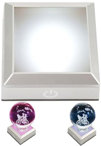 Led Sockel, Led Lichtanzeigebasis, Rechteckig Leuchtsockel Led, 6 Farbwechselnde Lichter Usb Oder Bunter Kristallständer Halter Batteriebetriebene Runde Led Light Base Geeignet Für Kristalle Glaskunst