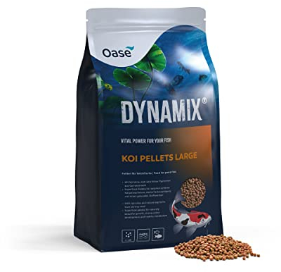 OASE Dynamix Koi Pellet groß 20 L - Koifutter für alle Kois ab 20 cm Körperlänge, Teichfischfutter in Pelletform (7- 8 mm), für eine ausgewogene Ernährung