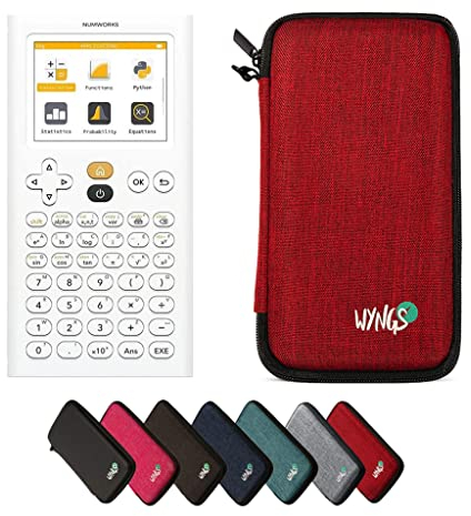 NumWorks inkl. WYNGS Schutztasche Rot - Grafikrechner - Basic Paket