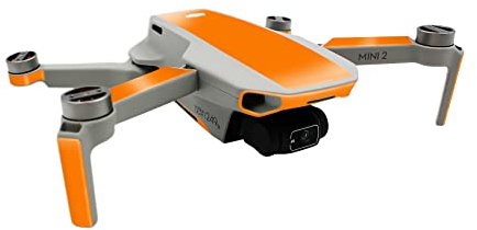 Finest Folia Schutzfolie kompatibel mit Drohne DJI Mini 2 und Controller Aufkleber Set passgenau wasserfest Skin Sticker Design Folie (Teilverklebung, K156-09 Neon orange)