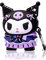 Viwind AirPods 1 2 Hülle Silikon Anime,Funny Cute 3D Cartoon Weiches Airpods 1 2 Generation Schutzhülle und Haut Case Cover mit karabiner,Kabelloses Laden&Stoßfeste-Purple Kuromi