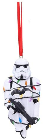 Nemesis Now Stormtrooper In Lights Hanging Ornament 9cm, Resin, Officially Licensed Original Stormtrooper Merchandise, Stormtrooper In Lights Hanging Ornament, Cast in the Finest Resin, Hand-Painted