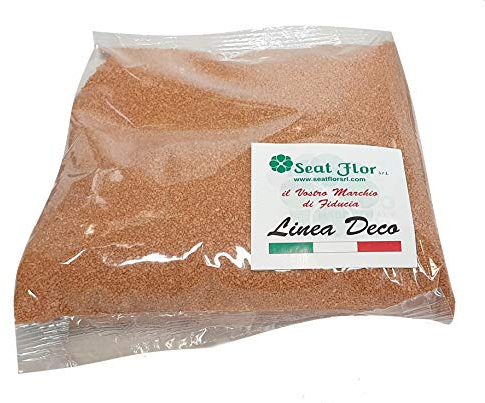 Seat Flor SRL® Farbsand, Sand zur Dekoration von Vasen, 0,5 mm, Beutel à 1 kg (25 Farben erhältlich) (Erde)