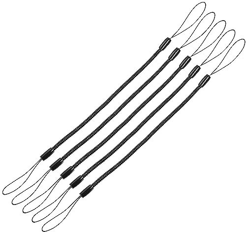 TECHGEAR Stylus Tether, [5 Pack] 8 Retractable Spring Coil Strap, Elastic Coil Lanyards, Tether Strings Cord, Coiled Strap/Generic Stylus Bungee Cord for Stylus Touch Pens/Pencils