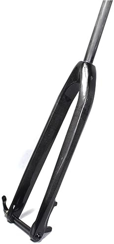 LHHL 26/27,5/29 Pollici Rigida Freno A Disco MTB Forcella 15x100mm Fibra di Carbonio Forcella 1-1/8 Senza Filettatura Tubo Dritto Mountain Bike Forcelle Anteriori (Color : Black, Size : 29)