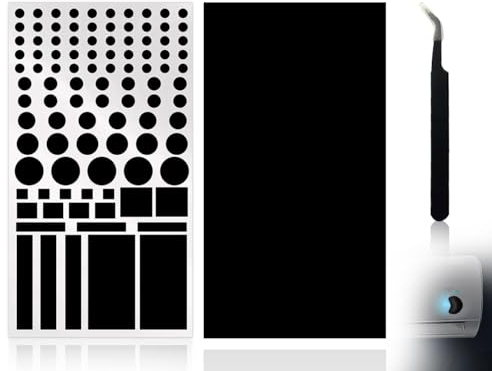 KAPSING 2 schwarze selbstklebende Aufkleber, schwarze Maskierungsaufkleber, lichtblockierende aufkleber, Lichtdimmer Folie Selbstklebend, Aufkleber zur Lichtreduzierung