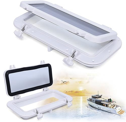 Finestra di oblò rettangolare, per yacht oblò e finestre, per riinstallazione, 40 x 20 cm