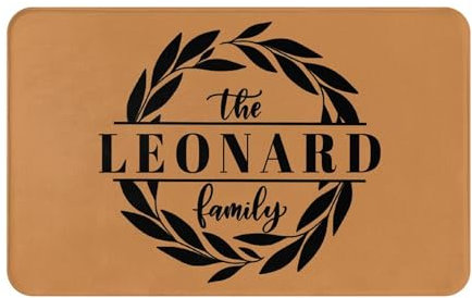 LLLGSH Personalized Welcome Door Mat - Custom 24x16 Inch - Non-slip, Soft, Absorbent - For Entry, Courtyard, Hallway, Indoor/Outdoor