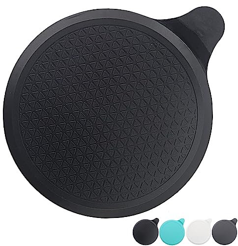 Tomario 6 Extra große Silikon Waschbecken Stopfen, Universal Dusche Drain Tub Plug für Dusche Bad Küchenspüle Waschbecken, Schwarz