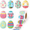 500 Stück Ostereier Aufkleber, Fröhliche Ostern Aufkleber Rolle Selbstklebend Hasen-Aufkleber für Scrapbooking Kunsthandwerk Karten Geschenk Kinder Party Dekoration Zubehör (8 Stile)