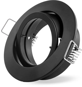 LHW-Licht Einbaustrahler 68mm mit Bajonettverschluss schwarz geeignet für GU10 und GU5,3 Leuchtmittel max. 50W schwenkbar