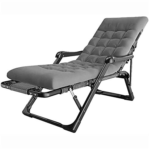 QAZWSXED Cadeau d'été Chaises Longues inclinables avec Coussins | Chaise de Jardin inclinable Pliante Rembourrée avec Repose-Pieds | Transats avec Porte-gobelets