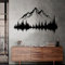 Metall Wandkunst Berg und Wald Metall Wanddekoration, große Wandskulptur für rustikales Zuhause, Innen und Außenbereich, Moderne Deko, Bilder für Zuhause Büro Wohnzimmer (Berg 2, Groß, Black/Black)