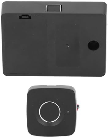 Fingerabdruck Schrankschloss, 0,5 Sekunden Schnelles Entriegeln, Kindersicherung, Schubladenschloss, Eingebettetes Verstecktes Aktenschrankschloss, Intelligentes Möbel (BLACK)
