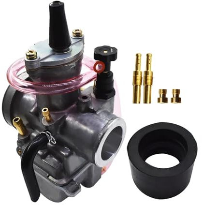 AJOHBM Vergaser Kit Vergaser mit Kabel-Choke PWK 24 mm für KOSO für OKO Fahrrad Motorrad ATV Roller 4T Motor Vergaser