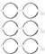 sourcing map Lot de 6 colliers de serrage réglables de 20,3 cm - Support mural et plafond en fer galvanisé avec vis et tube d'extension pour tube de tuyau